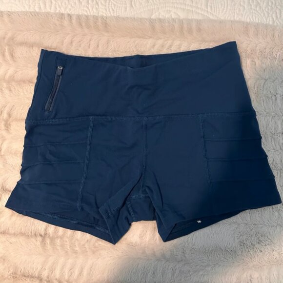 Oiselle Blue portman shorts size 4 - Picture 1 of 2